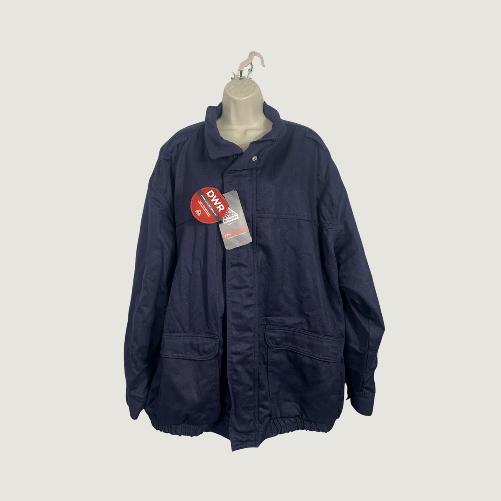 Bulwark FR Bomber Jacket Men XXL Navy JLJ6NV2 Flame Resistant DWR Workwear NWT